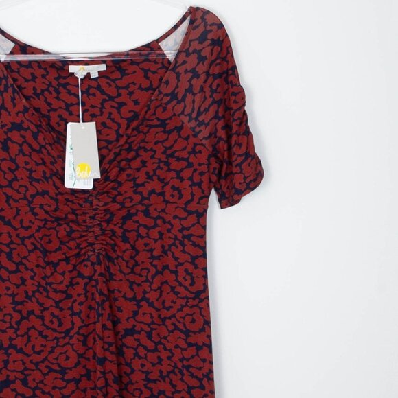 Boden Ruched Front Jersey Midi Dress Womens Size 8R NWT - Picture 5 of 12
